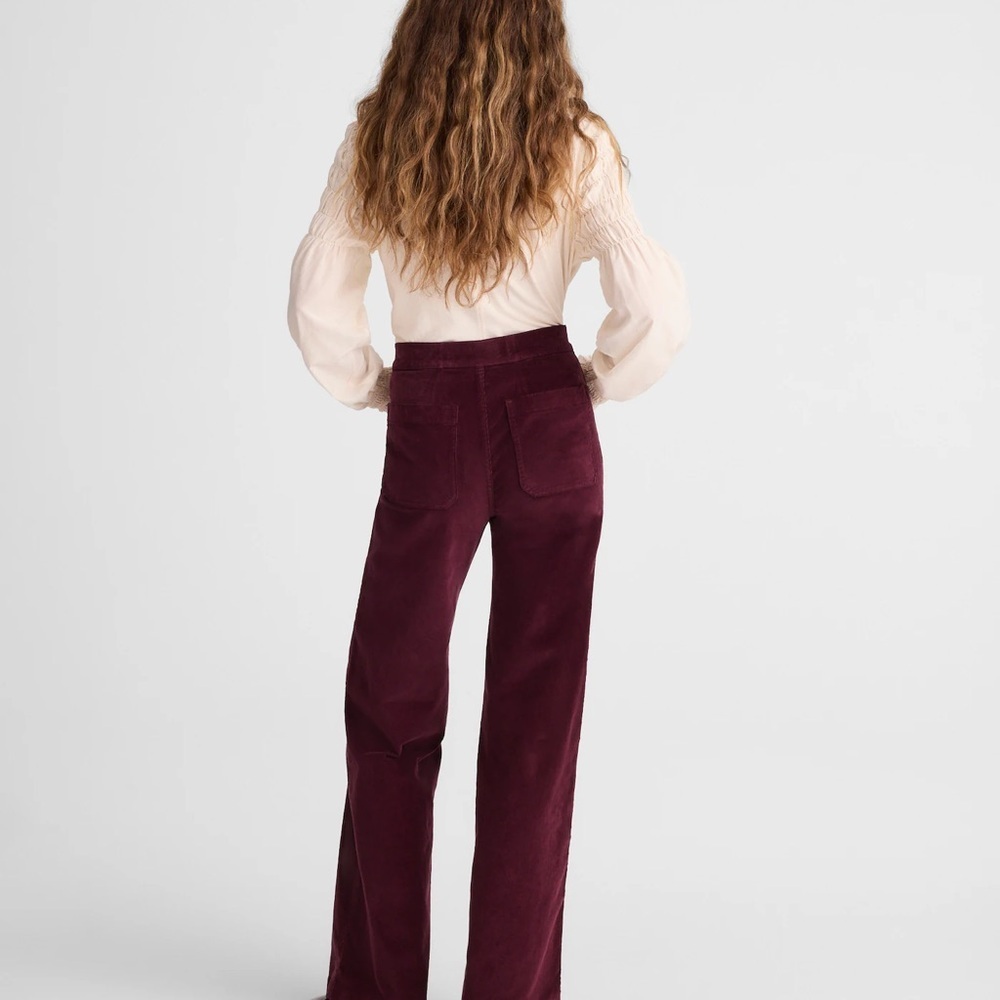 NWT Madewell The Tall Wide-Leg Pant in Corduroy - Super Stretch Size 26T - Picture 4 of 9